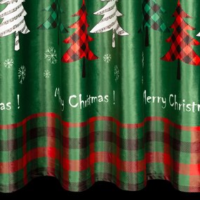 VIANOČNÝ ZATEMŇOVACÍ ZÁVES NA KRÚŽKOCH FELIKS 140X250 CM VZOROVANÁ