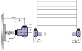 Sapho - Pripojovacia sada rohových ventilov CUBE COMBI 2 ks pravá/lesklý chróm