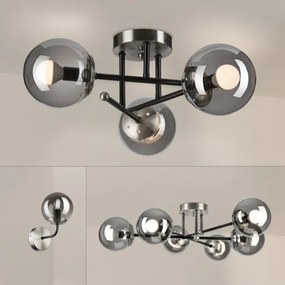 Brilagi - Prisadený luster MALIVA 3xE14/15W/230V matný chróm/dymová