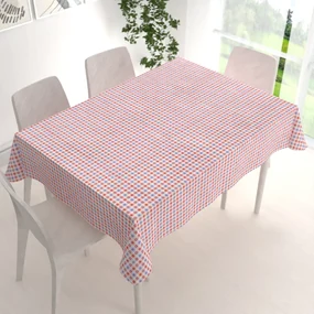 Biante Dekoračný obdĺžnikový obrus Leona LN-028 Červeno-modré káro 120x140 cm