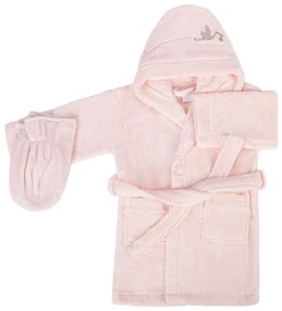 Ružový bavlnený detský župan Bebemarin – Foutastic