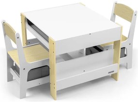 Detský stôl Sven naturálny s dvomi stoličkami