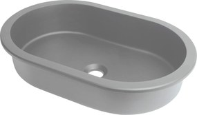Deante Silia, granitové umývadlo na zapustenie zdola 588x390x145 mm, šedá metalíza, DEA-CQS_SU6U