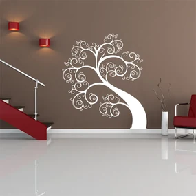 Sablio Samolepka na stenu: Swirl strom - 70x80cm