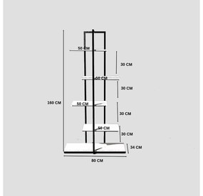 Regál Modem L717 (biela + zlatá). Vlastná spoľahlivá doprava až k Vám domov. 1108004