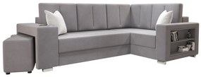 Rohová sedacia súprava Lush (svetlosivá) (P). Akcia -20%. Vlastná spoľahlivá doprava až k Vám domov. 1062065