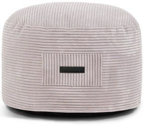 Svetlosivý menčestrový taburet Om 60 – SLOWDOWN