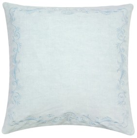 Svetlo modrý bavlnený poťah na vankúš French Flower - 50 * 50 cm
