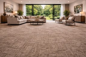 Koberec metráž Sprint 43 hnedý, na mieru, šíře 4m, hnedá, filc, obývacia izba, Spoltex