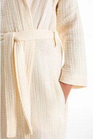 Krémový mušelínový detský župan veľkosť 7-8 rokov Muslin – Foutastic