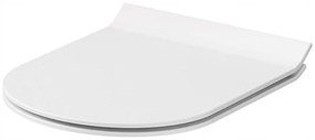 Cersanit City New Oval CleanOn 50,5x36x37 cm, závesná wc misa + toaletné sedátko s pomalým zatváraním z duroplastu, K701-104