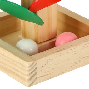 KIK Montessori drevený kulodrom – vzdelávacia veža s guľôčkami