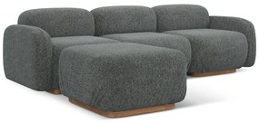 Sivá modulárna rohová pohovka (variabilná) Ailani – Makamii