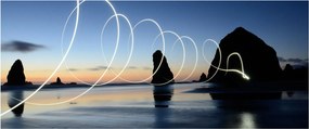 Obraz - pláž pri západe (120x50 cm)