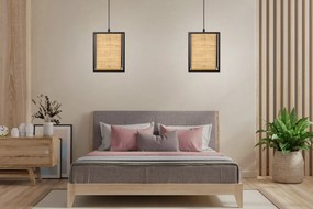 Toolight Toolight, stropné svietidlo 1xE27 APP1285-1CP, prírodná hnedá-čierna, OSW-00923