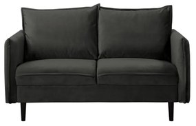 Tmavosivá zamatová pohovka 138 cm Juli – Ropez