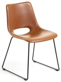 Hnedá jedálenská stolička Kave Home Zahara