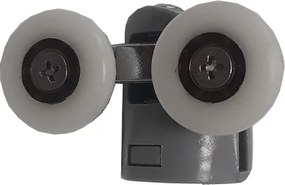 Invena Invena, horné dvojité koliečko pre sprchové kúty VITORIA, 23 mm, sivá, INV-SU-AK-507-T