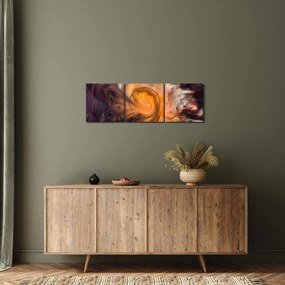 Abstraktné obraz - vesmír (s hodinami) (90x30 cm)