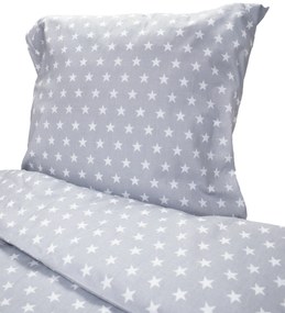TOP BEDS Bavlnené detské obliečky Top Beds 160 x 110 sivá s bielymi hviezdičkami