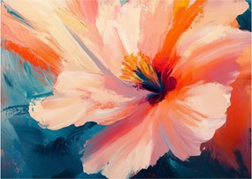 Obraz - Maľovaný kvet (70x50 cm)