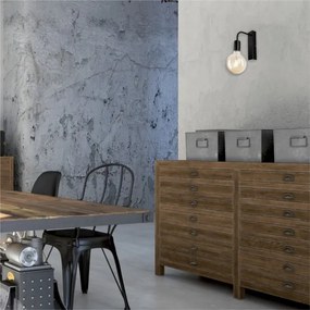 Nástenné svietidlo ASTRID 1xE27/60W/230V lesklá čierna