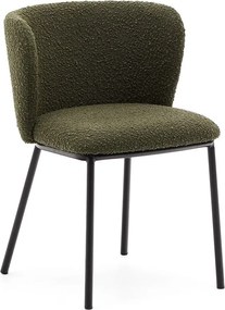 Zelené čalúnené jedálenské kreslo Ciselia – Kave Home