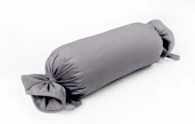 Biante Zamatový vankúš valec bonbon Velvet Prémium SVP-013 Sivý 15x40 cm