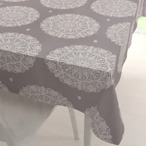Biante Bavlnený obdĺžnikový obrus Sandra SA-547 Krémové mandaly na béžovosivom 80x120 cm