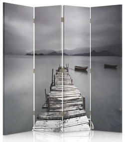 Gario Paraván Most v sivej farbe Rozmery: 145 x 170 cm, Prevedenie: Klasický paraván