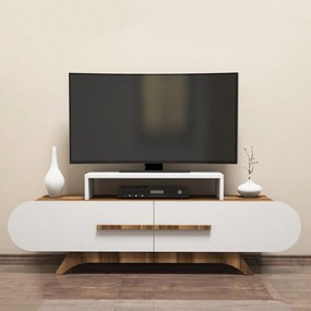 TV szekrény Rose - Walnut, White