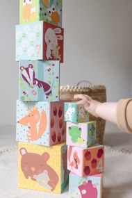 Skladacie kocky pyramída – Lesné zvieratká