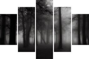 Obraz - Les v hmle (150x105 cm)
