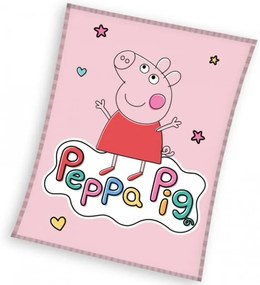 Detská deka Prasiatko Peppa Veselá Pepina 110x140 cm