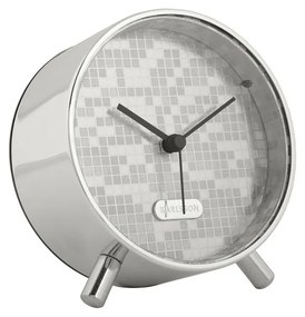 Karlsson 6004SI dizajnový budík strieborná, pr. 11 cm