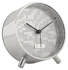 Karlsson 6004SI dizajnový budík strieborná, pr. 11 cm