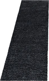 Antracitový behúň 80x250 cm Fluffy – Ayyildiz Carpets