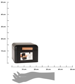 Kovový chlebník Black, 22x20x14 cm