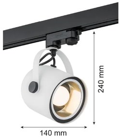 Argon 4309 - Bodové svietidlo do lištového systému NET 1xE27/15W/230V biela