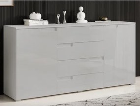 Široká skrinka Spice, lesklá šedá%