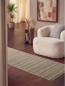 Béžový ručne tkaný vlnený behúň 80x250 cm Camden Parker – Ted Baker