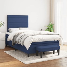 Boxspring posteľ s matracom modrá 120x200 cm látka 3136667