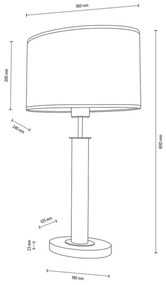 Spot-Light 7017400211524 - Stolná lampa MERCEDES 1xE27/40W/230V dub