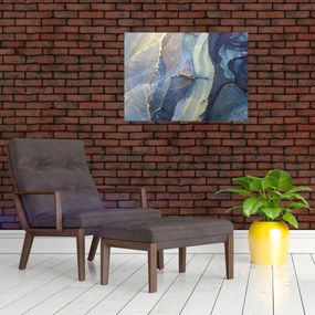 Sklenený obraz - Abstrakcia alkoholovým atramentom (70x50 cm)