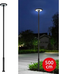Brilagi-LED Vonkajšia pouličná lampa so stĺpom 5 m URBANSPARK LED/120W/230V čierna IP65
