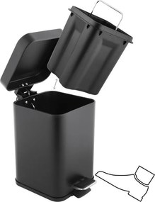 Odpadkový kôš do kúpeľne MITA 3l - softclose - čierny