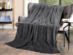 Flanelová deka Cashmere Dots 150x200 cm, antracitová