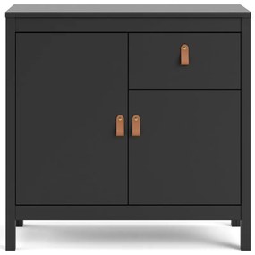 Čierna nízka komoda 82x80 cm Madrid – Tvilum