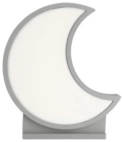 LED Detská stolná lampa MOON LED/12W/230V sivá