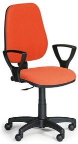 Pracovná stolička Comfort KP s podrúčkami, oranžová